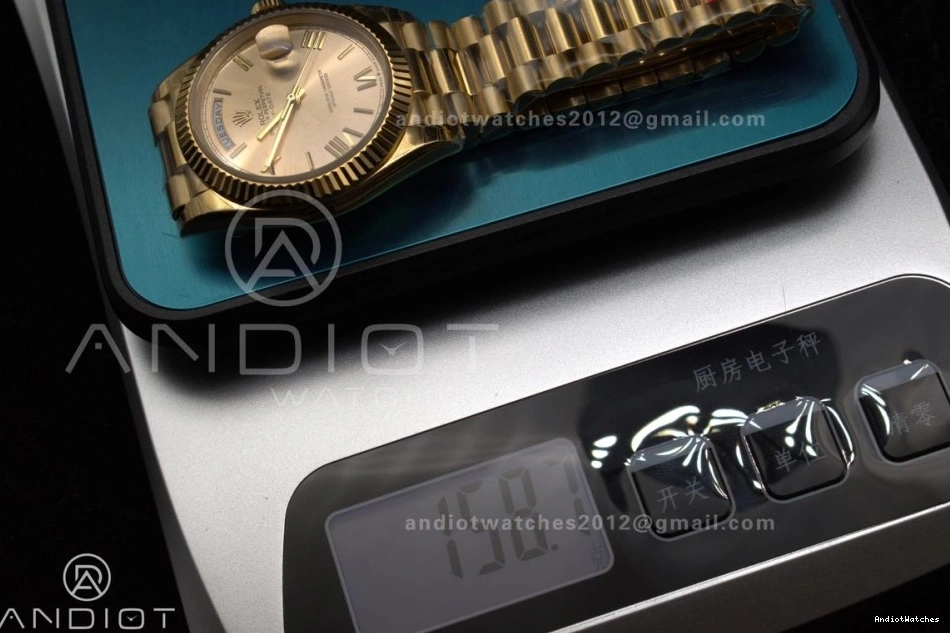 Dial DayDate GSF Bracelet on OnTrend Gold Roman RG Weight 390 40 Gain President A 0704